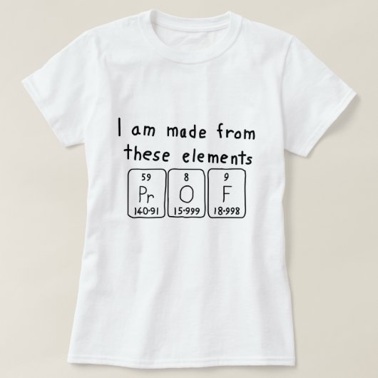 Prof. Periodenname Shirt (Design vorne)