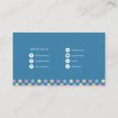 profesional elegante redes sociales azul visitenkarte (Rückseite)