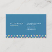 profesional elegante redes sociales azul visitenkarte (Vorderseite)