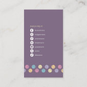 profesional elegante redes sociales morado visitenkarte (Rückseite)