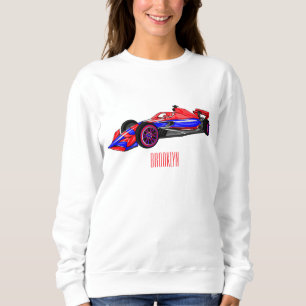 Profesionelle Cartoonillustration eines Rennwagens Sweatshirt