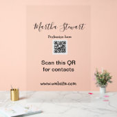 Profession add QR code details website company bus Acrylschild (Hochzeit)