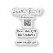 Profession add QR code details website company bus Aufkleber (Vorderseite)