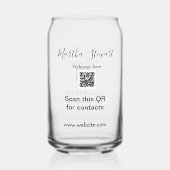 Profession add QR code details website company bus Dosenglas (Vorderseite)