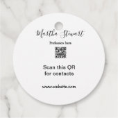 Profession add QR code details website company bus Geschenkanhänger (Rückseite)