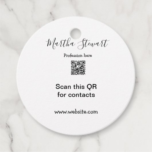 Profession add QR code details website company bus Geschenkanhänger (Vorderseite)