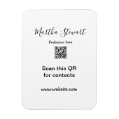 Profession add QR code details website company bus Magnet (Vertikal)