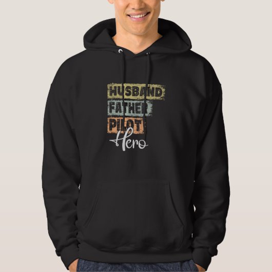 Profession dad hero father Pilot  1 Hoodie (Vorderseite)