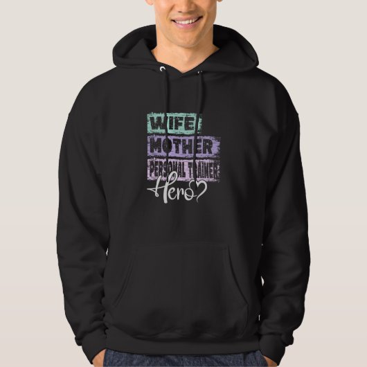 Profession mom hero mother Personal Trainer Hoodie (Vorderseite)