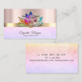Professiona Elegante Lotus Rose Gold Bokeh Visitenkarte (Vorne/Hinten)