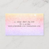 Professiona Elegante Lotus Rose Gold Bokeh Visitenkarte (Rückseite)