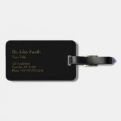 Professional 3D Gold Medical Caduceus Emblem Gepäckanhänger (Rückseite horizontal)