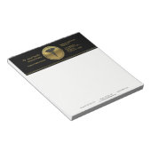 Professional 3D Gold Medical Caduceus Emblem Notizblock (angewinkelt)