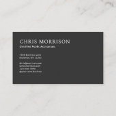 Professional Accountant CPA Tax Preparer  Visitenkarte (Rückseite)