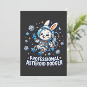 Professional Asteroid Dodger Bunny Einladung (Stehend Vorderseite)