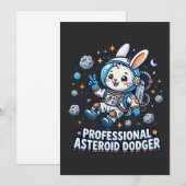 Professional Asteroid Dodger Bunny Einladung (Vorne/Hinten)