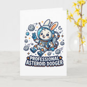 Professional Asteroid Dodger Bunny Karte (Gelbe Blume)