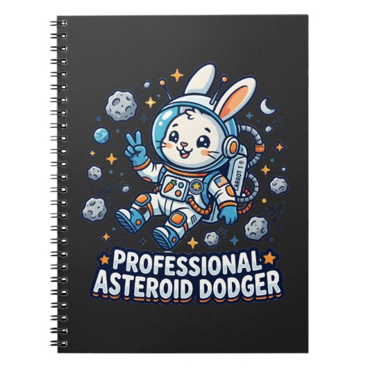 Professional Asteroid Dodger Bunny Notizblock (Vorderseite)