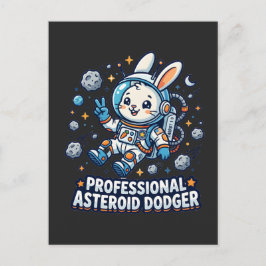 Professional Asteroid Dodger Bunny Postkarte