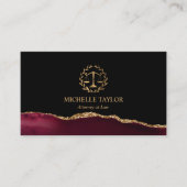 Professional Attorney at Law Justice Scale Lawyer Visitenkarte (Vorderseite)