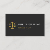 Professional Attorney Law Firm Linen Gold Visitenkarte (Vorderseite)