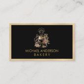 Professional Bakery Pastry Chef Black Gold Visitenkarte (Vorderseite)