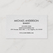 Professional Bakery Pastry Chef Visitenkarte (Rückseite)