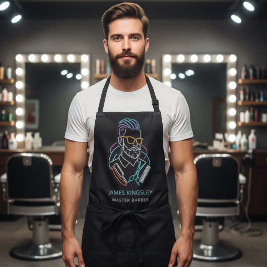 Professional Barber Haircut Shave Grooming Stylish Schürze
