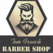 Professional Barber Shop black&gold Aufkleber (Vorderseite)