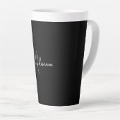 Professional black add your name handwriting retro milchtasse (Rechte Ecke)