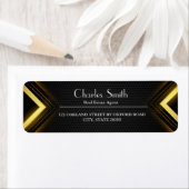Professional Black and Gold Return Address (Insitu)