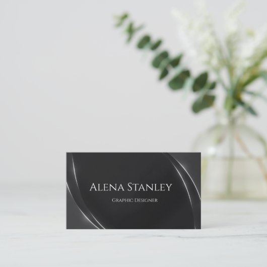 Professional Black and White Minimalist Visitenkarte (Stehend Vorderseite)