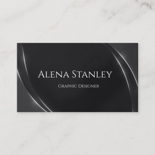 Professional Black and White Minimalist Visitenkarte (Vorderseite)