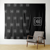 Professional Black Backdrop Custom Business  Wandteppich (Beispiel (Horizontal))