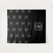 Professional Black Backdrop Custom Business  Wandteppich (Vorderseite (Horizontal))