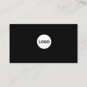 Professional Black Circle Logo Modern Visitenkarte (Vorderseite)