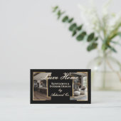 Professional Black Gold Home Remodeling Contractor Visitenkarte (Stehend Vorderseite)