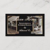 Professional Black Gold Home Remodeling Contractor Visitenkarte (Vorderseite)