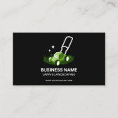 Professional Black Green Lawn Care & Landscaping Visitenkarte (Vorderseite)