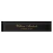 Professional Black Lawyer Desk Name Plate Custom O Namensplakette (Vorderseite)