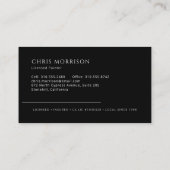 Professional Black Paint Roller Painter Visitenkarte (Rückseite)