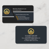 Professional Black Trapezium Lines CEO Visitenkarte (Vorne/Hinten)
