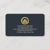 Professional Black Trapezium Lines CEO Visitenkarte (Rückseite)