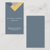 Professional Blue geometric elegant modern smart Visitenkarte (Vorne/Hinten)