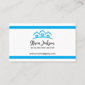 Professional Blue Real Estate Agent Photo Visitenkarte (Vorderseite)