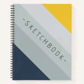 Professional Blue to Yellow Gradient Sketchbook Notizblock (Vorderseite)