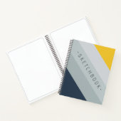 Professional Blue to Yellow Gradient Sketchbook Notizblock (Innenseite)
