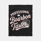 Professional Bourbon Taster Funny Drinking Whiskey Fleecedecke (Vorderseite)