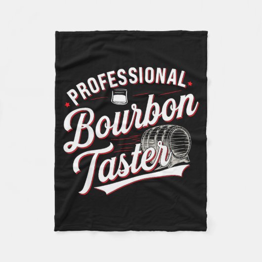 Professional Bourbon Taster Funny Drinking Whiskey Fleecedecke (Vorderseite)