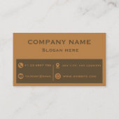 Professional Brown and Ochre Two-Tone Business Car Visitenkarte (Rückseite)